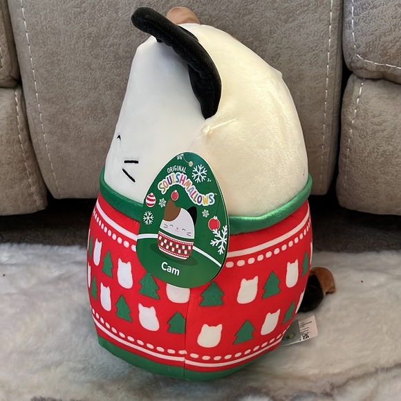 🐱🎄Squishmallows Cam the Cat in Holiday Sweater 10” BNWT - Picture 3 of 4